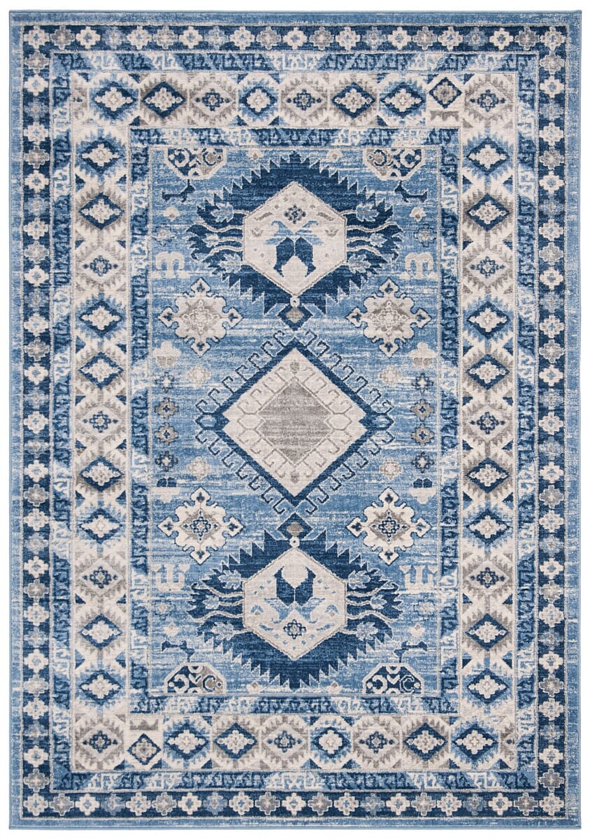 Safavieh Kazak Kzk119D Blue / Creme Area Rug