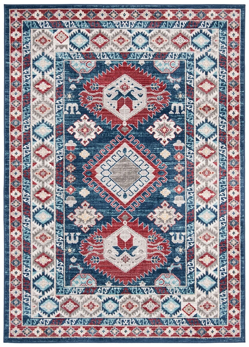 Safavieh Kazak Kzk119R Navy / Red Area Rug