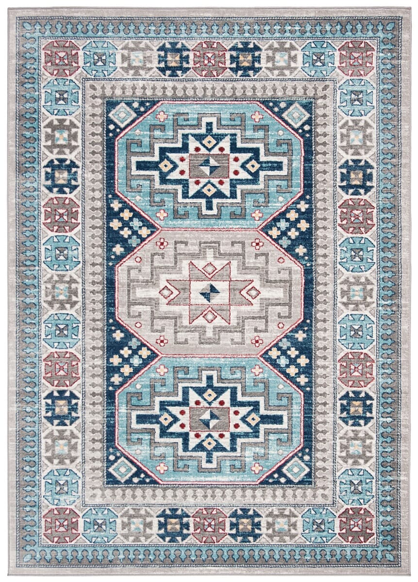 Safavieh Kazak Kzk120G Grey / Blue Area Rug