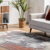 Nuloom Abstract Rivera Nab2551C Orange Area Rug