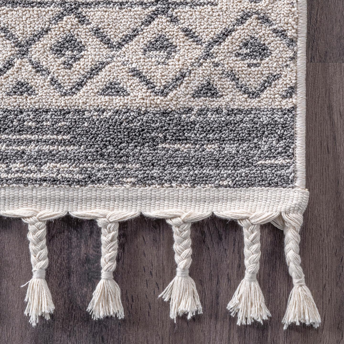 Nuloom Tribal Iris Ntr1347A Gray Area Rug