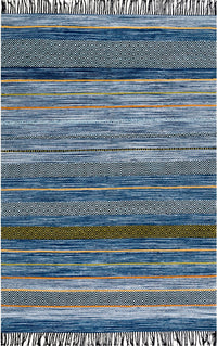 Nuloom Stripes Ninonne Nst2099A Blue Area Rug