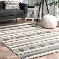 Nuloom Tribal Lora Ntr1621B Off White Area Rug