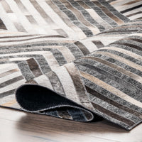 Nuloom Mikah Leather Cowhide Modern Nmi1404A Gray Area Rug