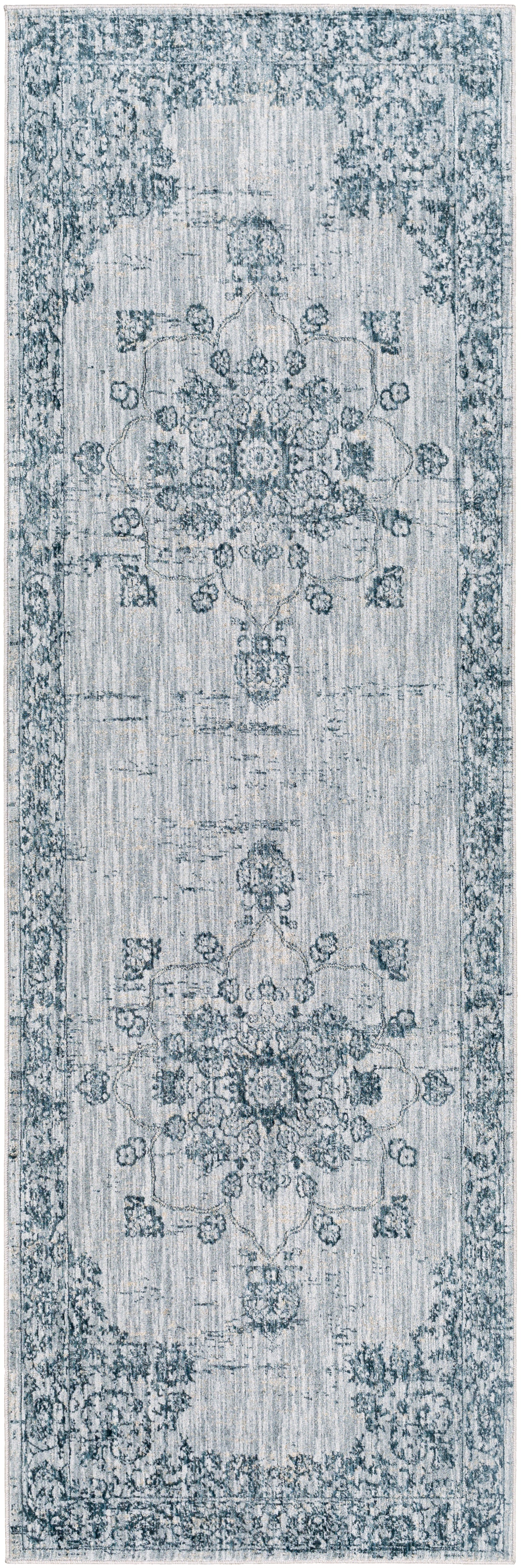 Surya Laila Laa-2302 Navy, Teal, Light Gray, Medium Gray Area Rug