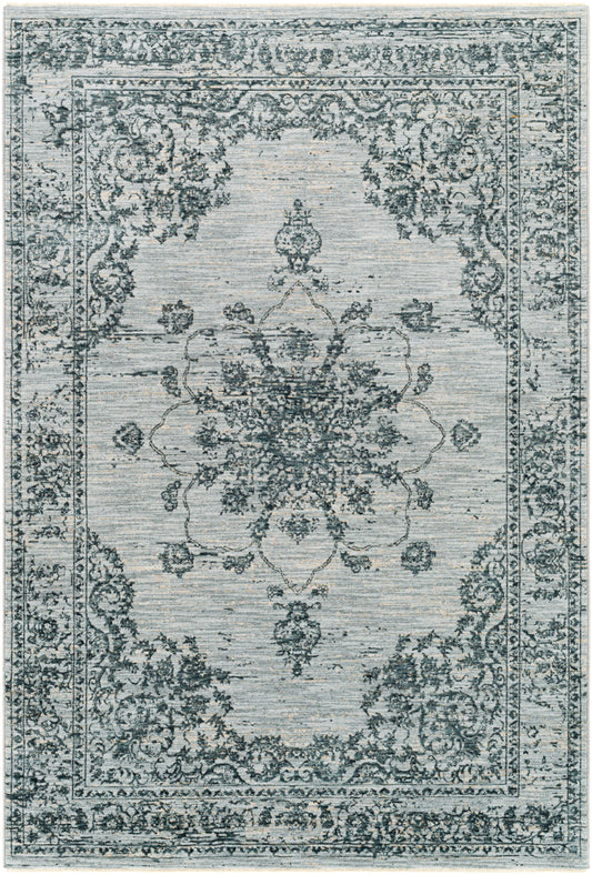 Surya Laila Laa-2302 Navy, Teal, Light Gray, Medium Gray Area Rug