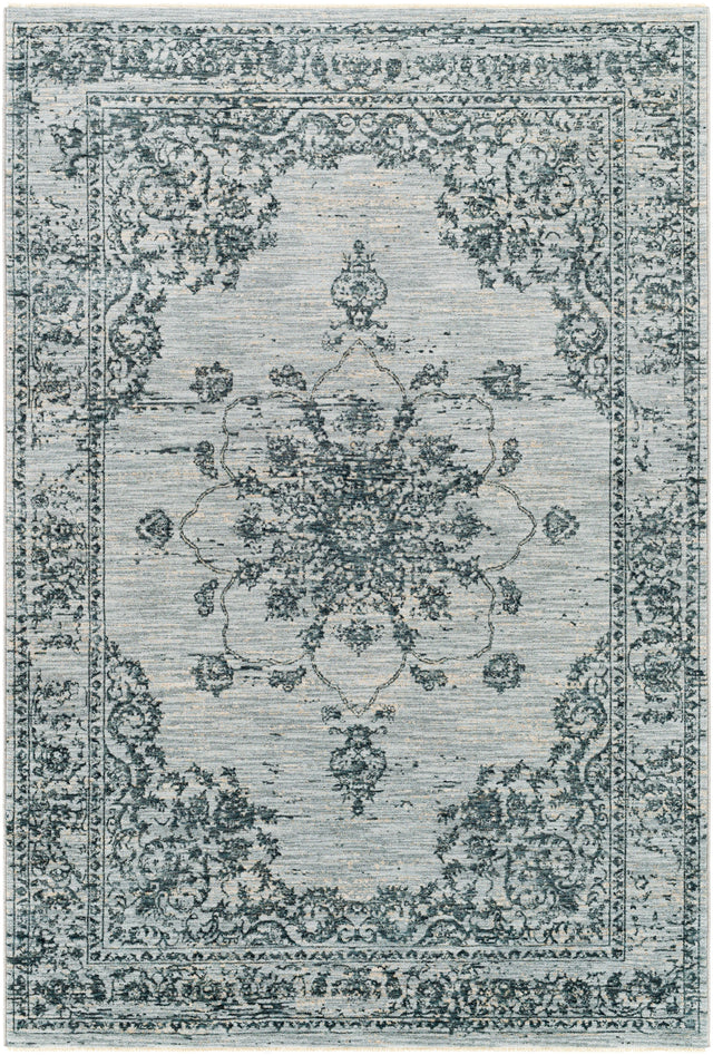 Surya Laila Laa-2302 Navy, Teal, Light Gray, Medium Gray Rugs.
