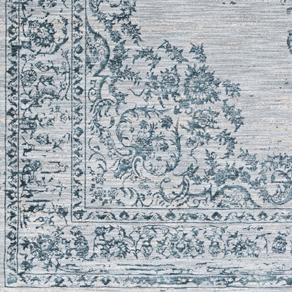 Surya Laila Laa-2302 Navy, Teal, Light Gray, Medium Gray Area Rug