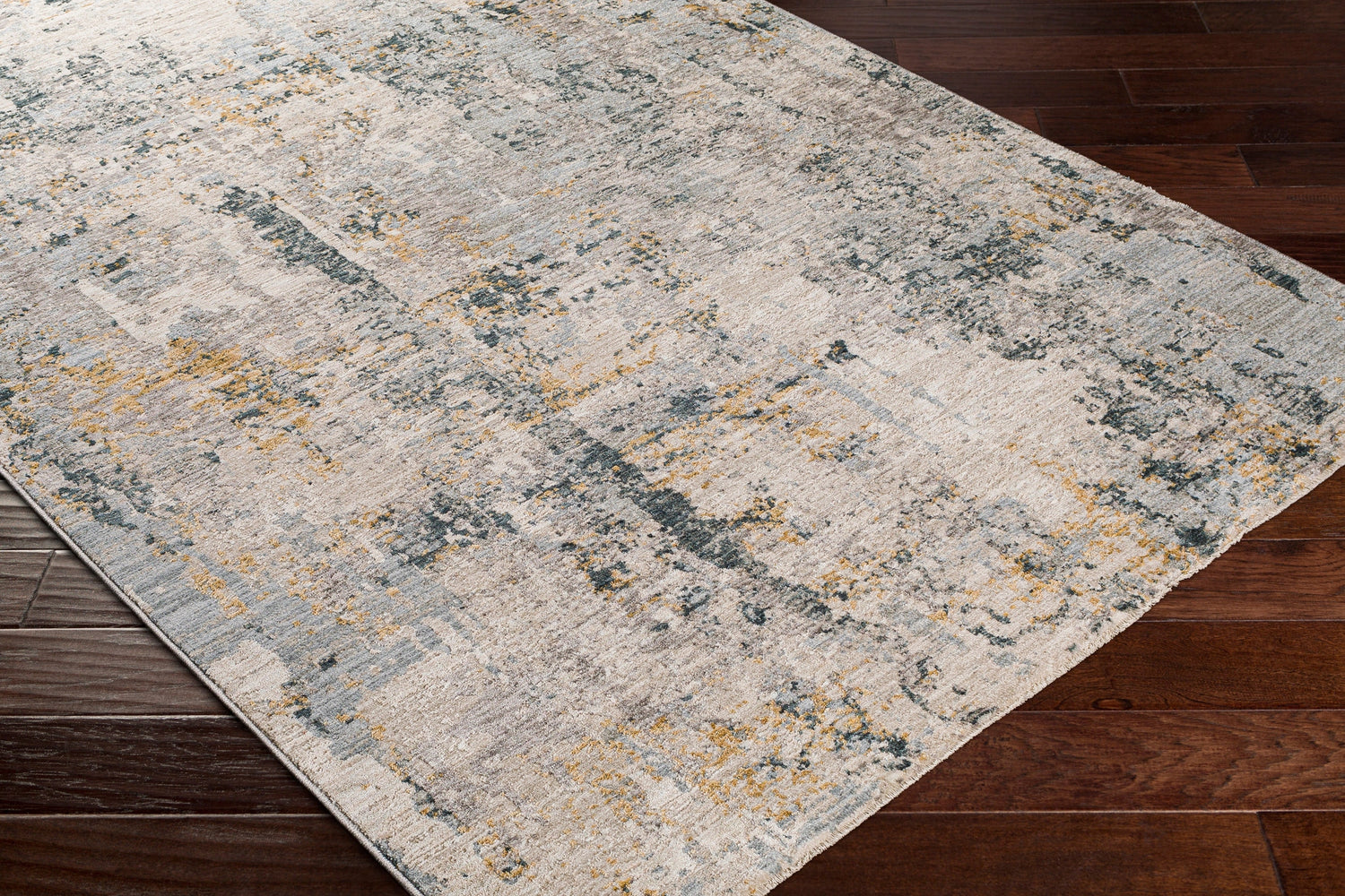 Surya Laila Laa-2303 Light Gray, Navy, Camel, Wheat Rugs.