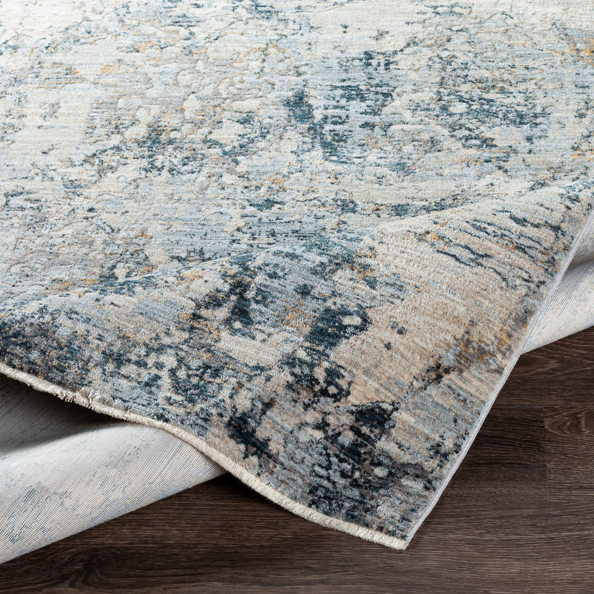 Surya Laila Laa-2305 Light Gray, Navy, Camel, Wheat Rugs.