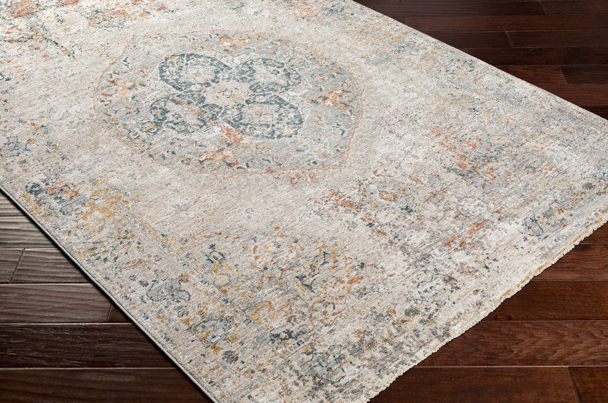 Surya Laila Laa-2306 Burnt Orange, Teal, Sage, Charcoal Rugs.