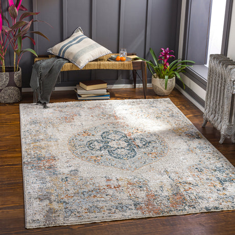 Surya Laila Laa-2306 Burnt Orange, Teal, Sage, Charcoal Rugs.