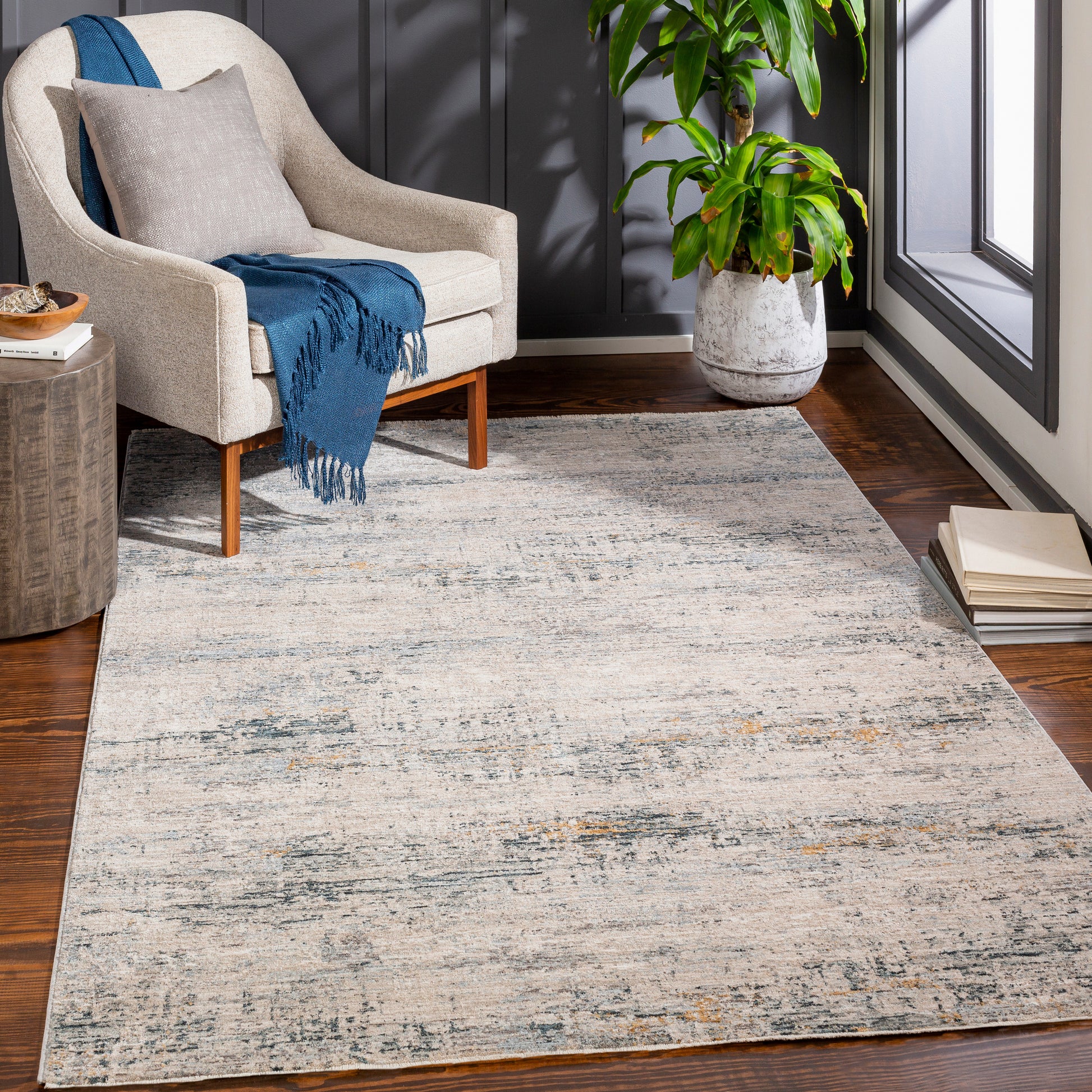 Surya Laila Laa-2309 Teal, Sage, Saffron, Medium Gray Area Rug