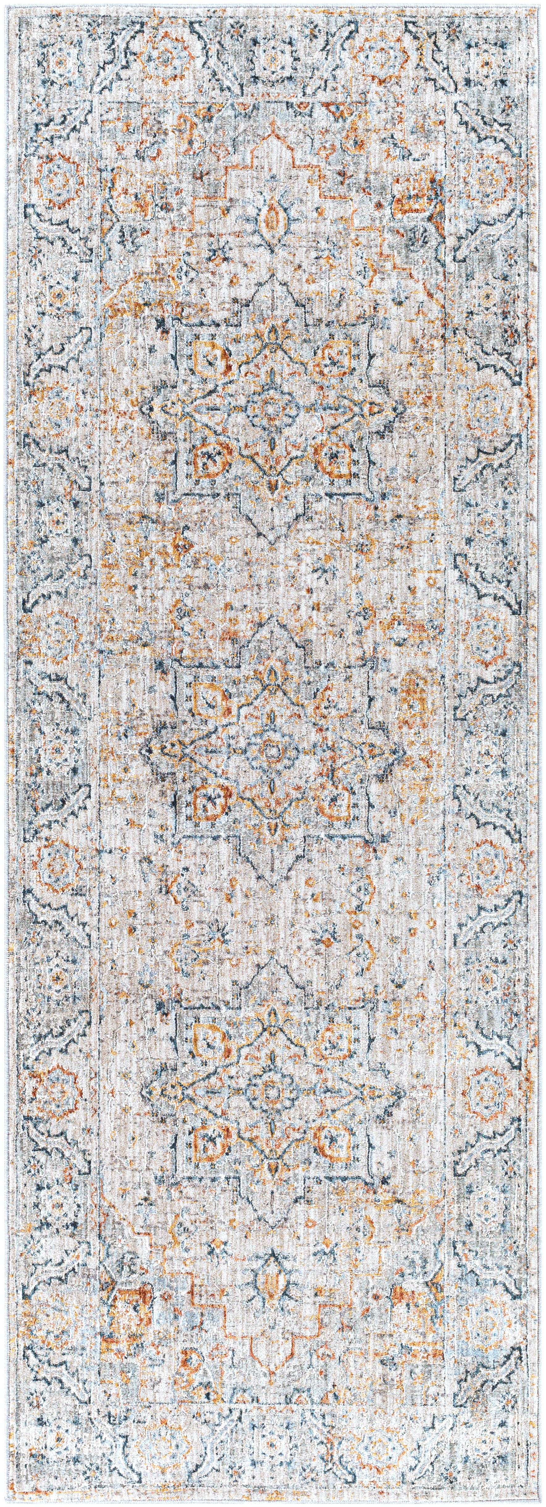 Surya Laila Laa-2312 Teal, Sage, Burnt Orange, Saffron Area Rug