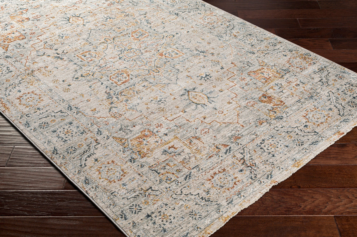 Surya Laila Laa-2312 Teal, Sage, Burnt Orange, Saffron Rugs.