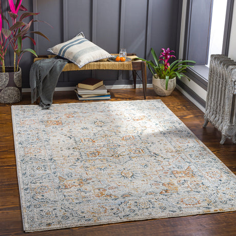 Surya Laila Laa-2312 Teal, Sage, Burnt Orange, Saffron Rugs.