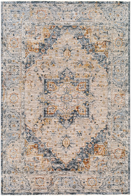 Surya Laila Laa-2313 Teal, Burnt Orange, Medium Gray, Sage Rugs.