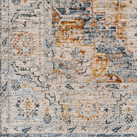 Surya Laila Laa-2313 Teal, Burnt Orange, Medium Gray, Sage Rugs.