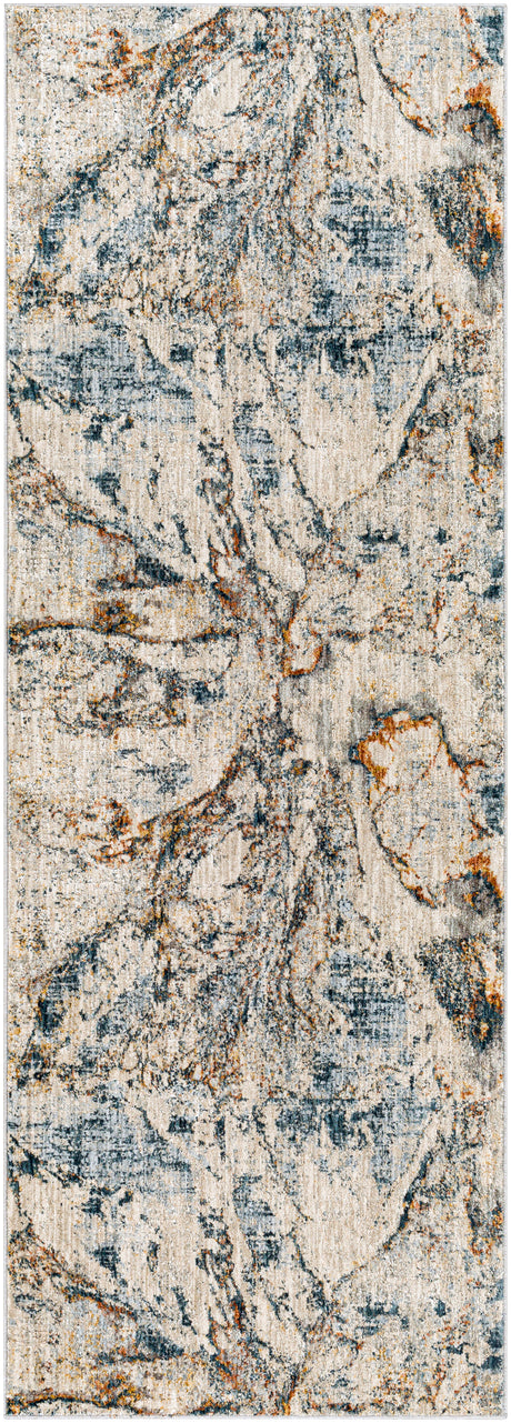 Surya Laila Laa-2316 Teal, Burnt Orange, Saffron, Medium Gray Rugs.
