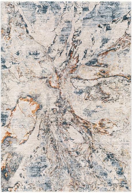 Surya Laila Laa-2316 Teal, Burnt Orange, Saffron, Medium Gray Rugs.