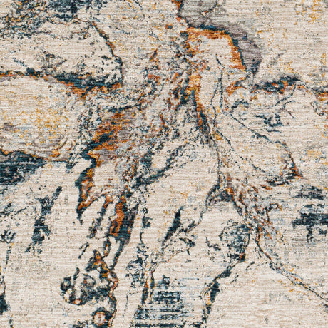 Surya Laila Laa-2316 Teal, Burnt Orange, Saffron, Medium Gray Rugs.