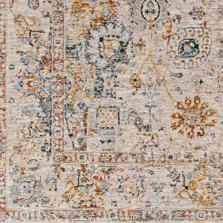 Surya Laila Laa-2317 Teal, Burnt Orange, Sage, Saffron Rugs.