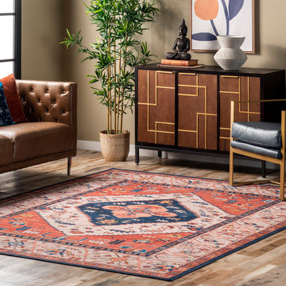 AreaRugs.com Wavaj Nwa1056A Rust Area Rug