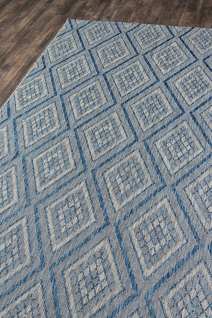 Momeni Madcap Cottage Lake Palace Rajastan Weekend Lak-1 Blue Geometric Area Rug