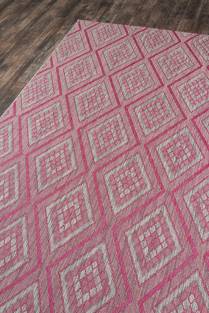 Momeni Madcap Cottage Lake Palace Rajastan Weekend Lak-1 Pink Geometric Area Rug
