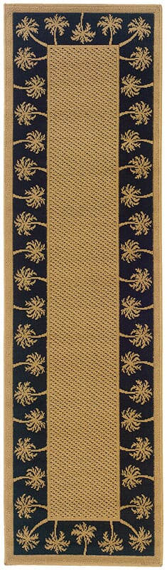 Oriental Weavers Sphinx Lanai 606k5 Beige / Black Tropical Area Rug