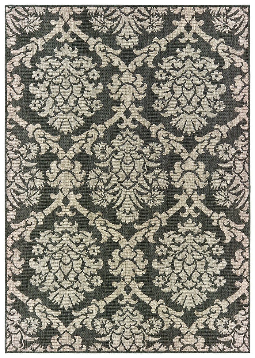 Oriental Weavers Sphinx Latitude 8020K Grey/ Charcoal Area Rug