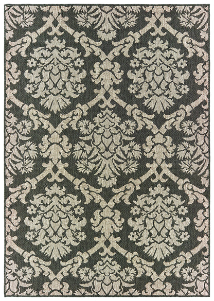 Oriental Weavers Sphinx Latitude 8020K Grey/ Charcoal Area Rug