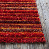 Chandra Lavasa lav21400 Red Shag Area Rug