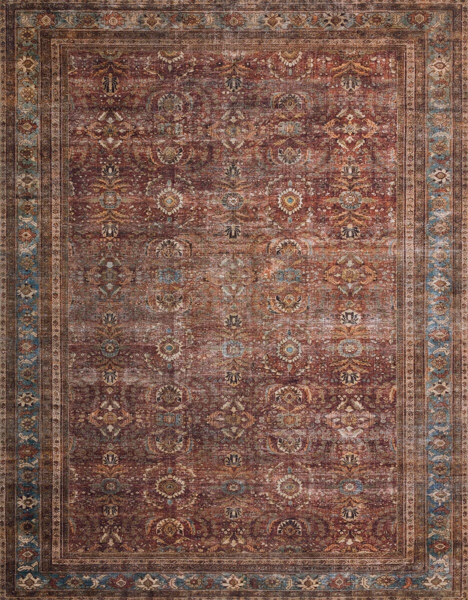 Loloi Layla Lay-01 Brick / Blue Area Rug