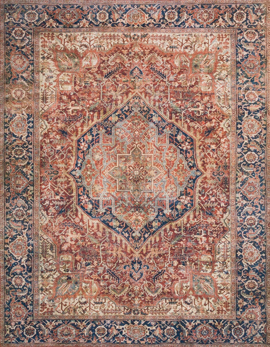 Loloi Layla Lay-08 Red / Navy Area Rug