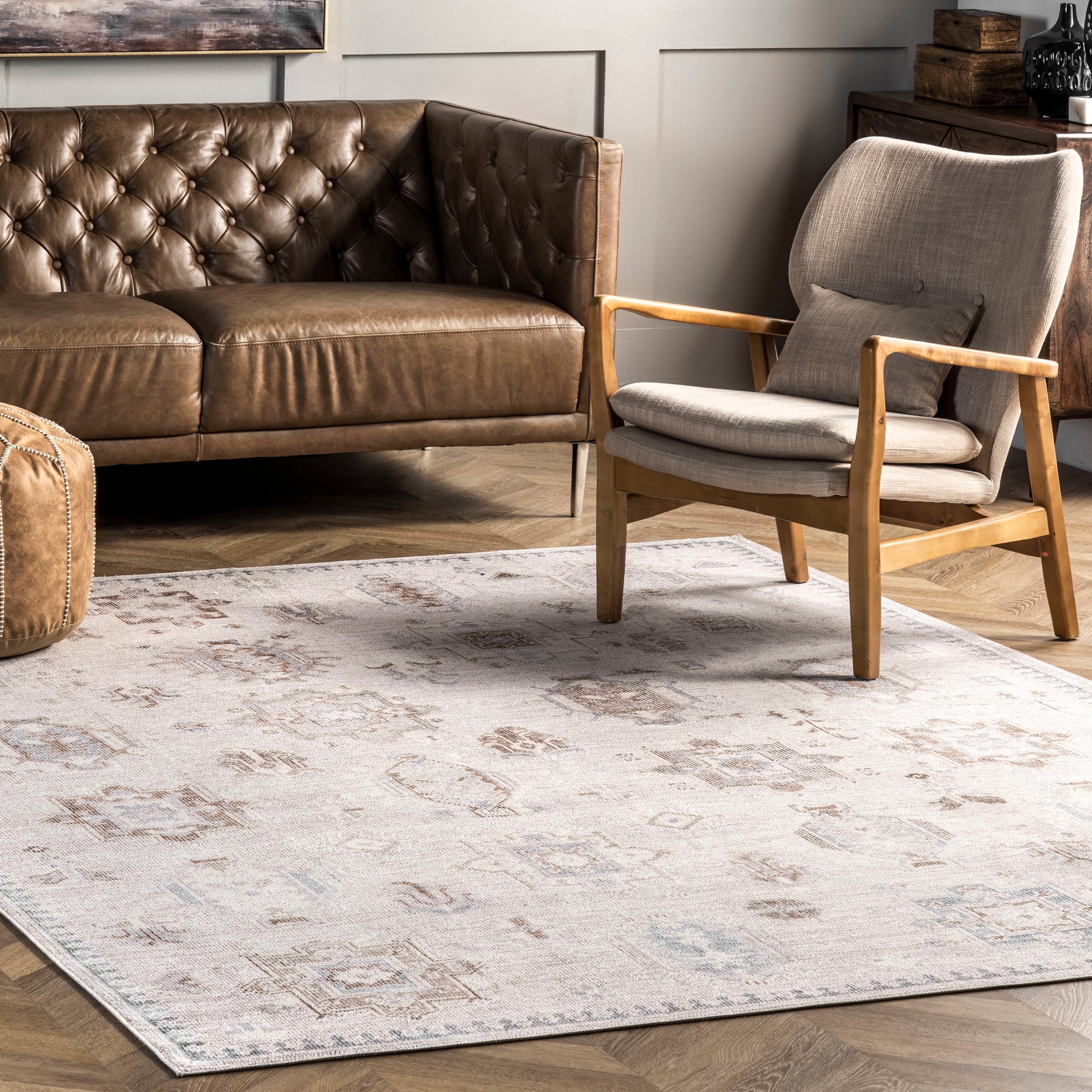 AreaRugs.com Wavaj Nwa1175A Beige Area Rug