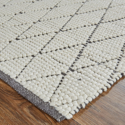 Feizy Thayer 8648F Ivory/Charcoal Area Rug