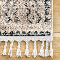 Nuloom Akua Ethnic Bands Nak3392A Ivory Area Rug