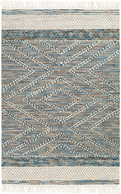 Surya Lucia Lci-2301 Blue, Brown, Light Brown, Cream Area Rug