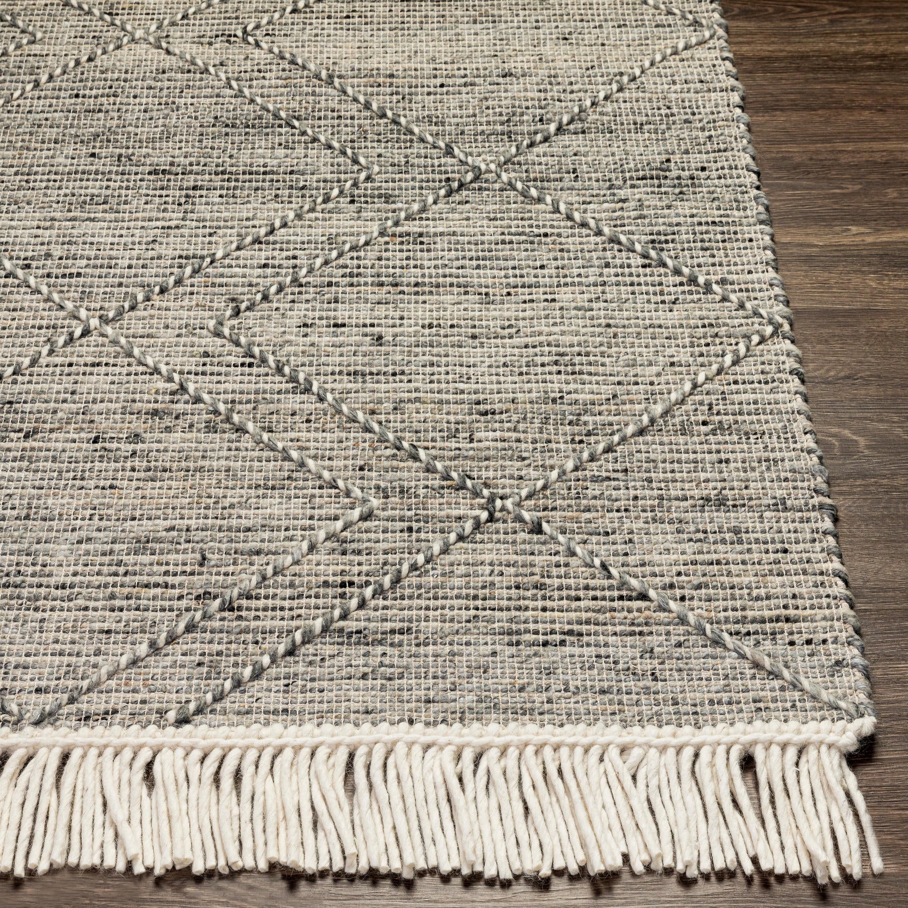 Surya Lucia Lci-2303 Charcoal, Gray, Light Gray, Cream Area Rug