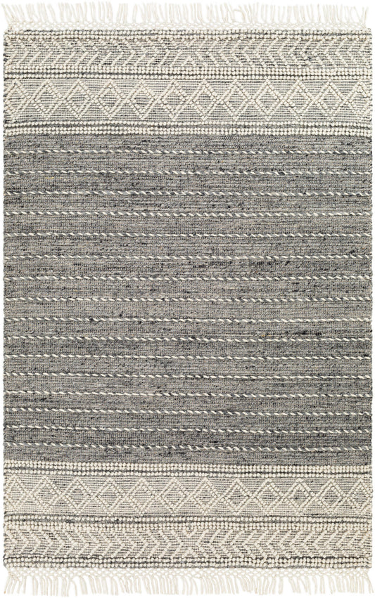 Surya Lucia Lci-2304 Charcoal, Gray, Light Gray, Cream Area Rug