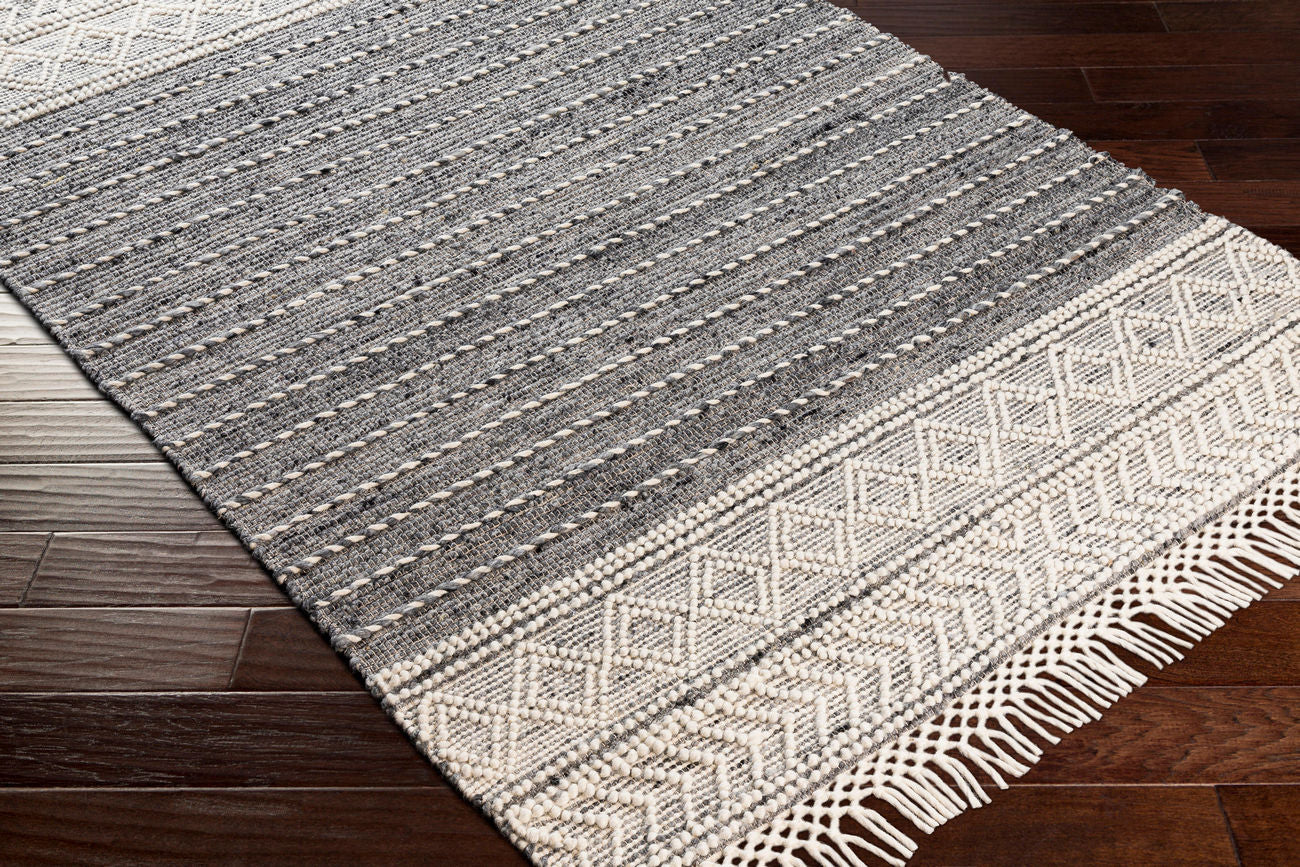 Surya Lucia Lci-2304 Charcoal, Gray, Light Gray, Cream Area Rug