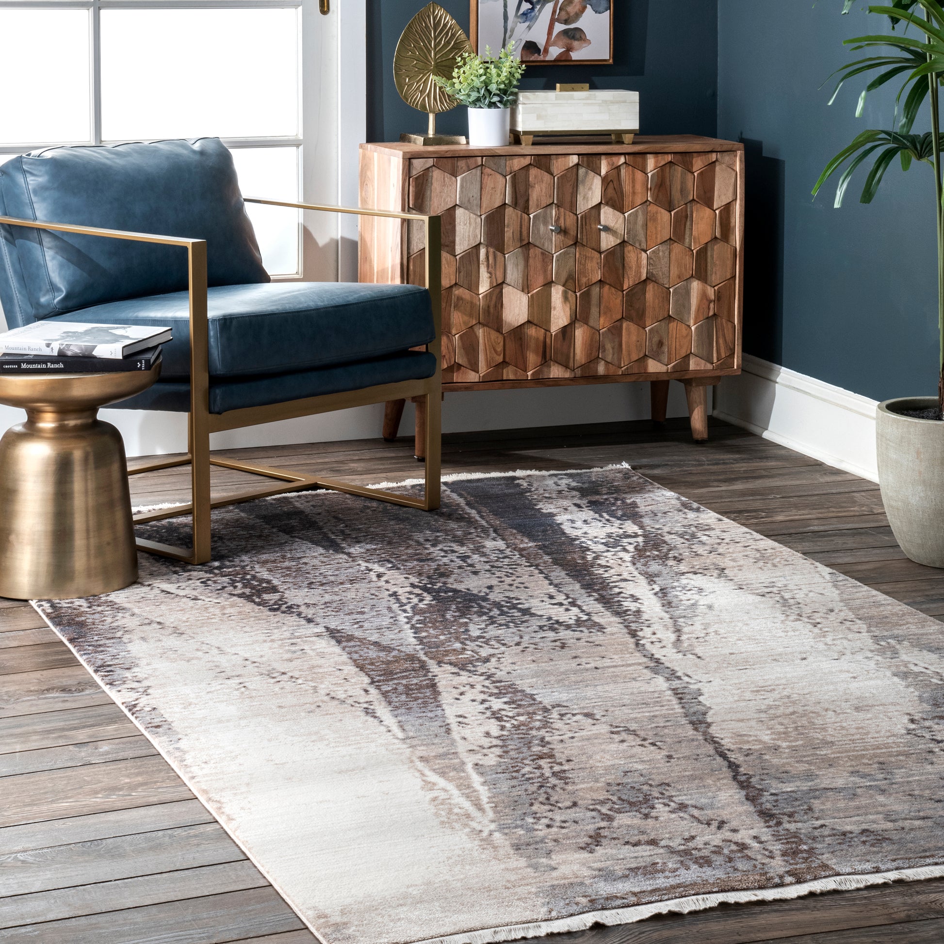 Nuloom Lainey Splashed Nla2133A Beige Area Rug