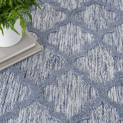 Nourison Easy Care Nes01 Denim Blue Area Rug