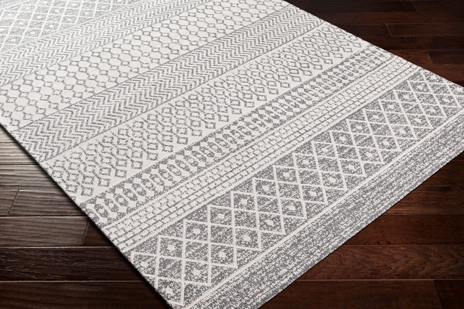 Surya La Casa Lcs-2305 Charcoal, White, Silver Gray Area Rug