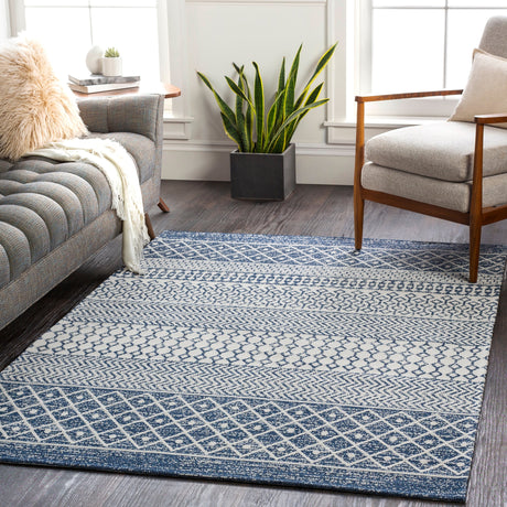 Surya La Casa Lcs-2307 Dark Blue, White, Denim Rugs.