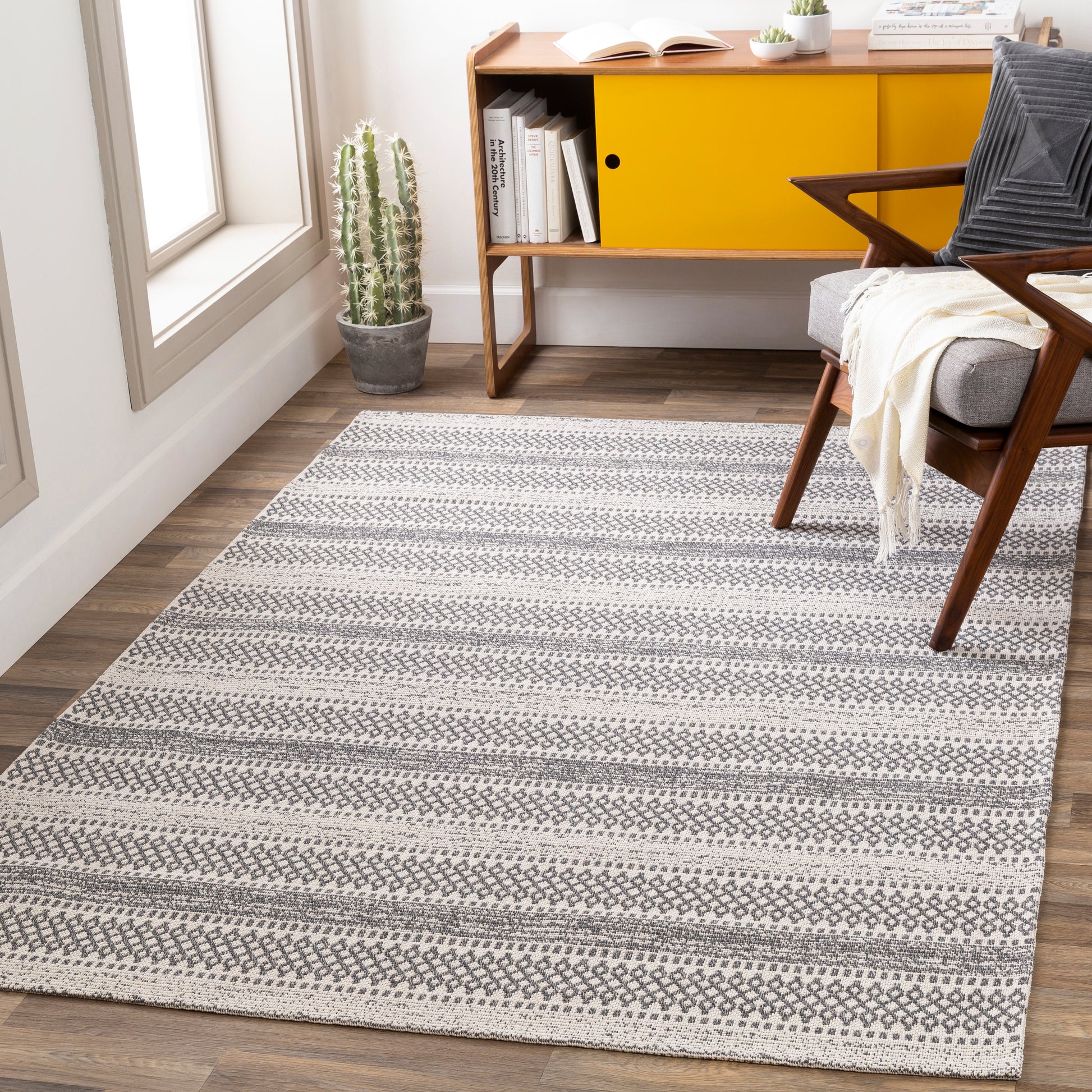 Surya La Casa Lcs-2309 Silver Gray, Charcoal, Ivory Area Rug