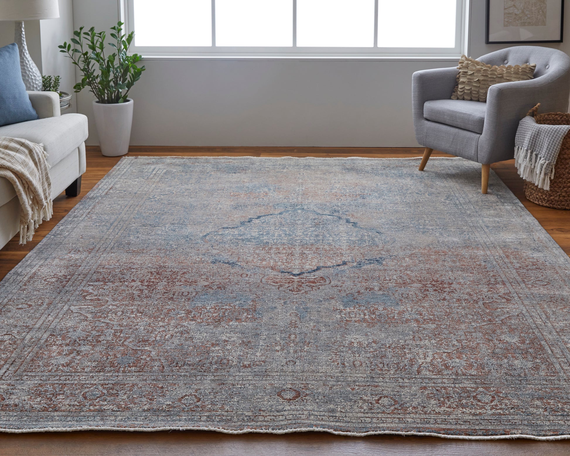 Feizy Marquette 39Gvf Blue/Multi Area Rug