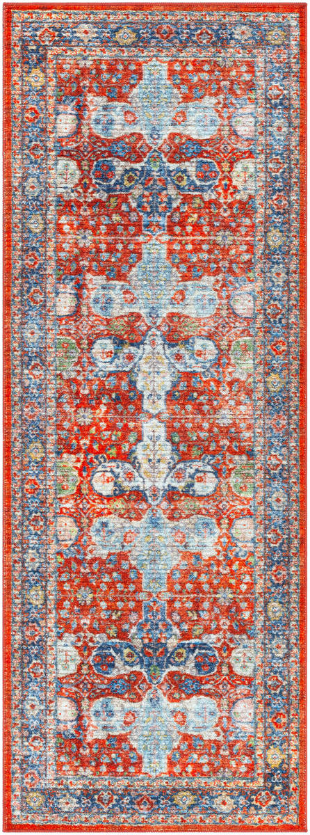 Surya Leicester Lec-2301 Bright Red, Dark Blue, Denim, Grass Green Area Rug