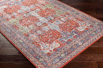 Surya Leicester Lec-2301 Bright Red, Dark Blue, Denim, Grass Green Area Rug